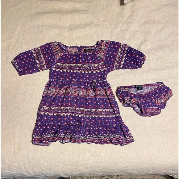 Lucky Brand Other - Purple Lucky 2T boho dress with diaper cover